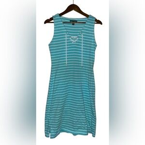 Lauren Ralph Lauren Striped Sheath Cotton Mini Dress Women‎ XS Coastal Vacay